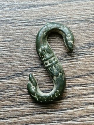 Ancient Viking Bronzee mount for sword Snake Jormungandr 3