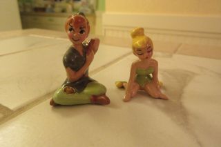 Vintage Hagen Renaker Miniature Peter Pan & Tinkerbell Figurines 1950s,  Bonus