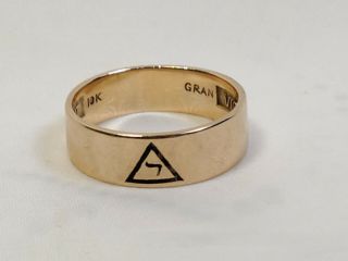 Vintage 10k Gold 14th Degree Masonic Ring Size 8.  5 Weighs 4.  2 Grams