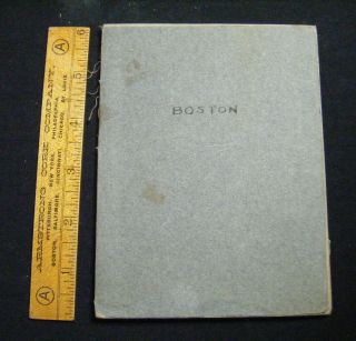 Vintage Folded Linen Backed Map Of Boston And Surrounding Areas