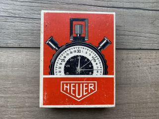 Vintage Heuer Vwr Scientific Stopwatch In Case