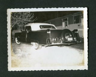 Vintage Polaroid Photo 1955 Cadillac Convertible Car Mobile Home Park 444140