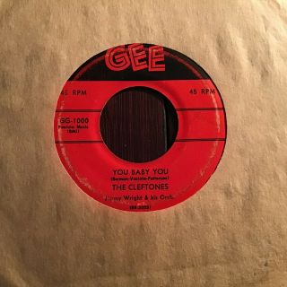 45 Rpm Cleftones Gee 1000 You Baby You / I Was Dreaming Vg