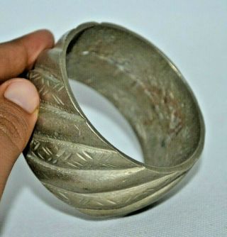 Extremely Rare Ancient Viking Bracelet Silver Color Artifact Quality 800 - 1200ad.