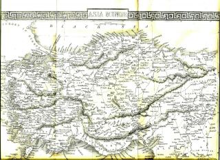 1850s Rapkin Map - " Asia Minor " - Mainly Ottoman Turkey,  Cyprus Etc