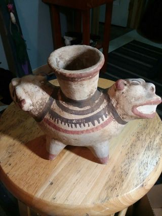 Aztec Myan??? - Two Headed Dog? Vessel Got At.  Not My Area Of Expertise