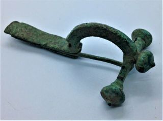 Large Ancient Roman Bronze Crossbow Fibula Brooch - Circa 200ad