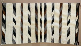 Atq Vtg Navajo Saddle Blanket Rug Striped Native American Indian Textile 46x25 "