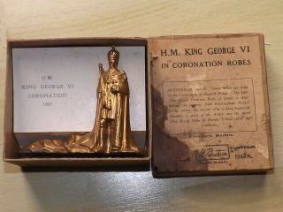 Very Rare Britains 1937 King George VI Three Piece Coronation Set All Boxed 3