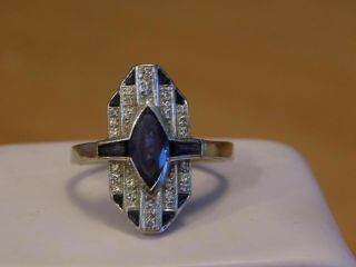 2.  88 Ct Diamond Vintage Art Deco Nouveau Engagement Ring 14k White Gold Over