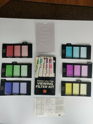 Vintage Kodak Color Print Viewing Filter Kit R - 25 Polycontrast Ii Filter Set