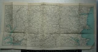1932 Vintage Bartholomew Map Of Dartmoor,  Plymouth,  Ivybridge,  Tavistock,  Dawlish
