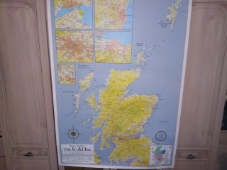Scottish Large Maps Of Scotland And Glasgow X 2 In Scots Gaelidh.