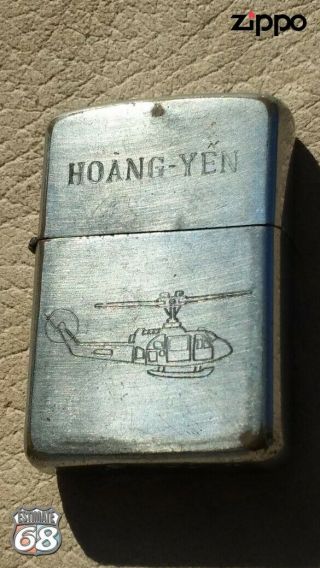 Vintage Zippo Petrol Lighter Vietnam War Hoang - Yen Quang Tri 68 - 69
