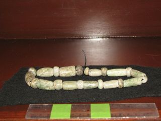 A/a Pre Columbian,  J/g,  M/a/z,  Mezcala,  23 Ancient Necklace,  Pendant,  Beads