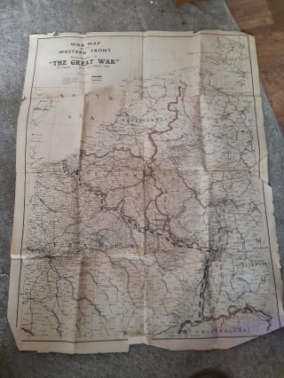 War Map Of The Western Front - Supplement To The Great War 1 27 Oct 1939