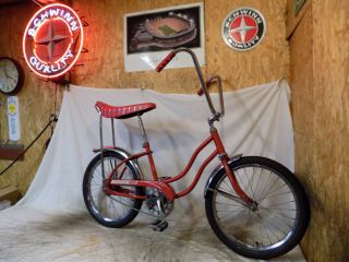 1970s Amf Deluxe Debutante Banana Seat Bicycle Vintage Stingray Red Roadmaster