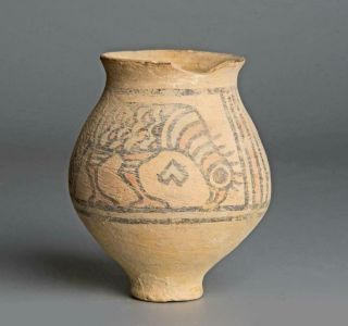 Indus Valley Mehrgarh Culture Decorated Jar: Circa 2500 Bc.