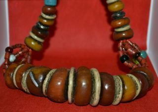 Ancient Roman Agate Stone Beads Necklace Rare Antique Old 2000,  Years
