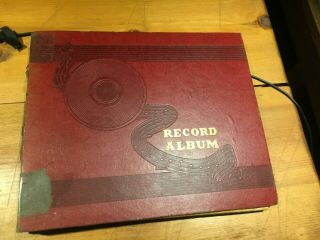 Vintage 78rpm 10 " Record Album Storage Book W/10 Slots Index