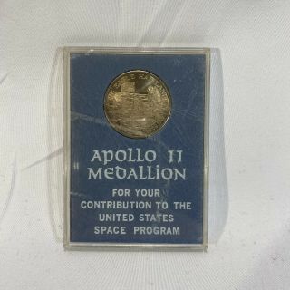 Apollo 11 Mfa Flown Metal Nasa Columbia Eagle Moon Landing Medallion Medal