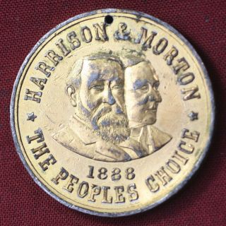 1888 Republicans Benjamin Harrison & Levi Morton Presidential Campaign Medal