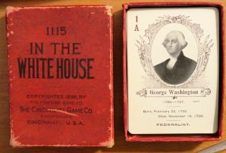 1909 In The White House Presidents Card Game Cincinnati Game Co.  ©1896