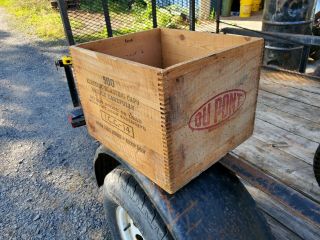 Vintage Dupont Wooden Blasting Cap Box Finger/box Joints In
