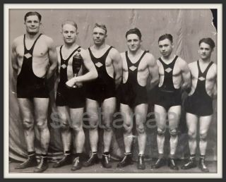 Wrestlers Sports Champ Handsome Men Muscle Bulge Physique Ussr Vintage Photo Gay