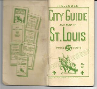 1967 H E Gross St Louis Missouri Mo City Guide And Fold Out Map Of City