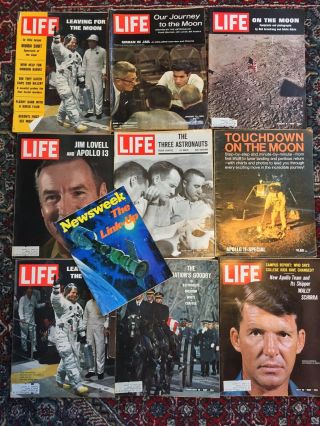 10 Vintage Moon Landing Space Astronaut Magazines Apollo Touchdown Life 1967
