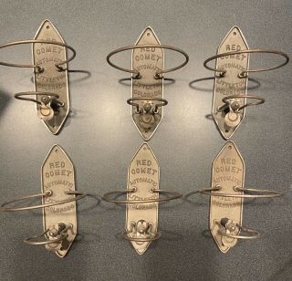 6 Vintage Red Comet Automatic Fire Extinguisher Wall Mount Bracket Littleton Co