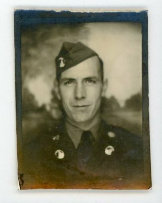 Man In Military Uniform Vintage Photo Booth Photobooth Photo