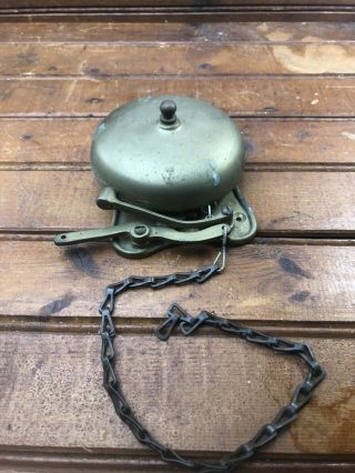 Vintage Brass Boxing Ring Bell School Bell Fire Station Bell Spring Loaded Bell
