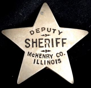 Early McHenry County,  Illinois Deputy Badge - Hallmarked Meyer & Wenthe Chicago 2