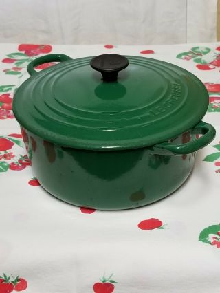 Le Crueset Vintage 22 3.  5 Qt Round Dutch Oven Emerald Green