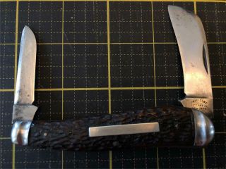 Vtg Camillus Cutlery Co York Pocket Knife 2 Blade 1902 - 1915