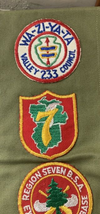 Boy Scout OA Lodge 233 Wa - Zi - Ya - Ta Merit Badge Sash 1950s Eagle Rob 3 Medal 2