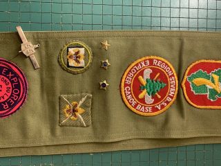 Boy Scout OA Lodge 233 Wa - Zi - Ya - Ta Merit Badge Sash 1950s Eagle Rob 3 Medal 3