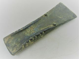Scarce Ancient Bronze Age Decorated Palstave Type Axe Head 2000 - 1500bce