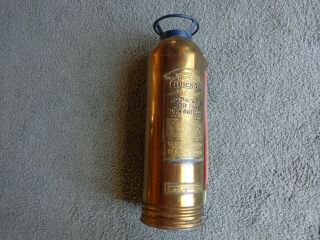 Vintage General Quick Aid Copper Fire Extinguisher From Detroit Mi (empty)