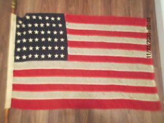 Vintage 48 Star American Flag With Sewn Double Side Stars 2 