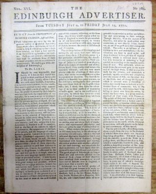 1771 Pre Revolutionary War Newspaper Detailed Reports On Carolina Regulator War