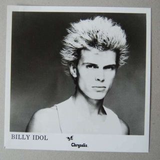 1981 Press Publicity Profile Photo Head Shot Billy Idol Chrysalis Generation X