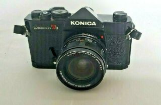 Vintage Konica Autoreflex T3 35mm Film Camera With Accessories