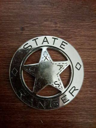 Texas State Ranger Badge Sterling