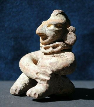 Pre Columbian Chupicuaro Seated Figure 300 - 100 Bc