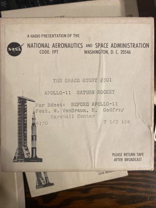 Rare NASA “Space Story” Reel To Reel Tapes From 1960s includes 2 Apollo 11 tapes 3