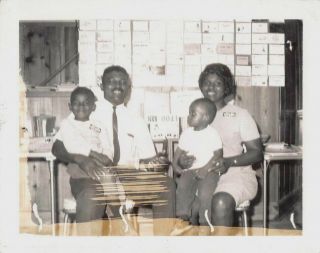 Amateur Ham Radio Operator Man Woman Kid Black African American Vtg Photo 480