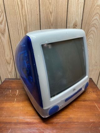 Vintage 2000 Apple iMac 500MHz G3 Blue - - Model: M5521 EMC: 1857 (1) 2